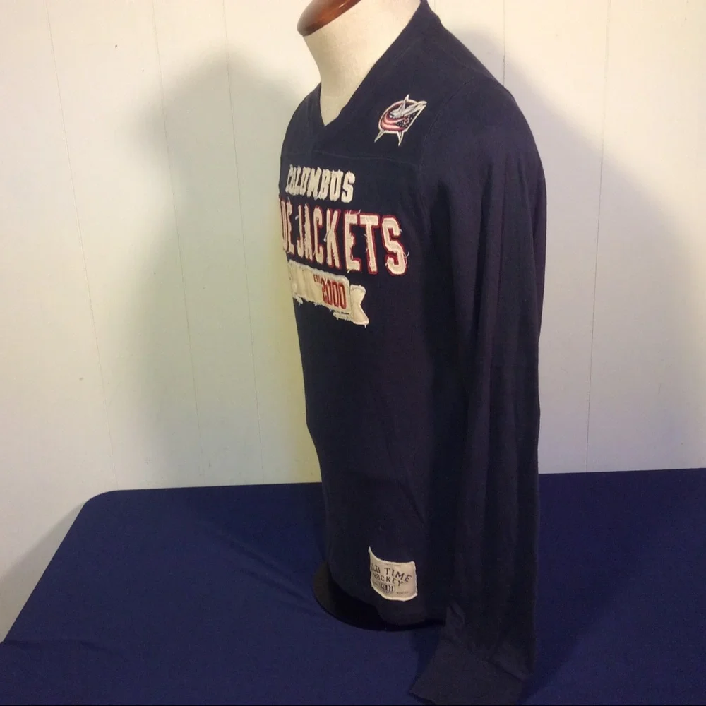 NHL Old Time Hockey Columbus Blue Jackets Mens Size Small - Picture 6 of 9